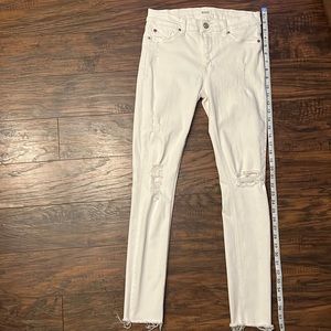 Distressed skinny Hudson jeans white size 27